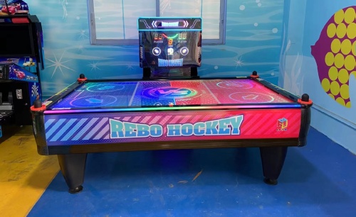 Игровой автомат аэрохоккей "Rebo Hockey", мульти шайбовый фото 3