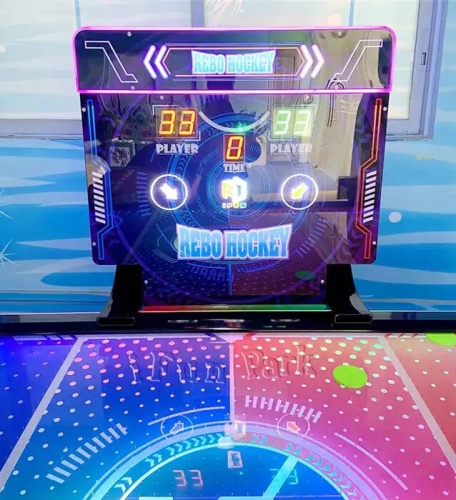 Игровой автомат аэрохоккей "Rebo Hockey", мульти шайбовый фото 5