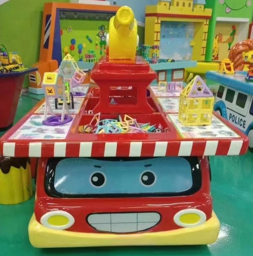 Детский интерактивный стол для конструирования, стол песочница "Пожарная машина" фото 4